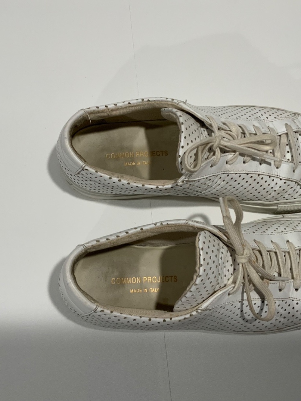 Common Projects Achilles Low Size EU 41 White Perforated Leather Shoes - Picture 8 of 9